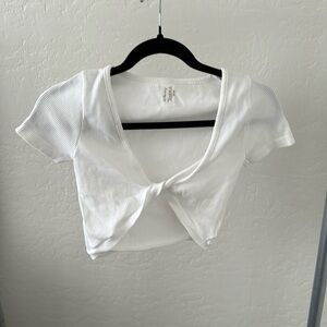 Twist front crop top